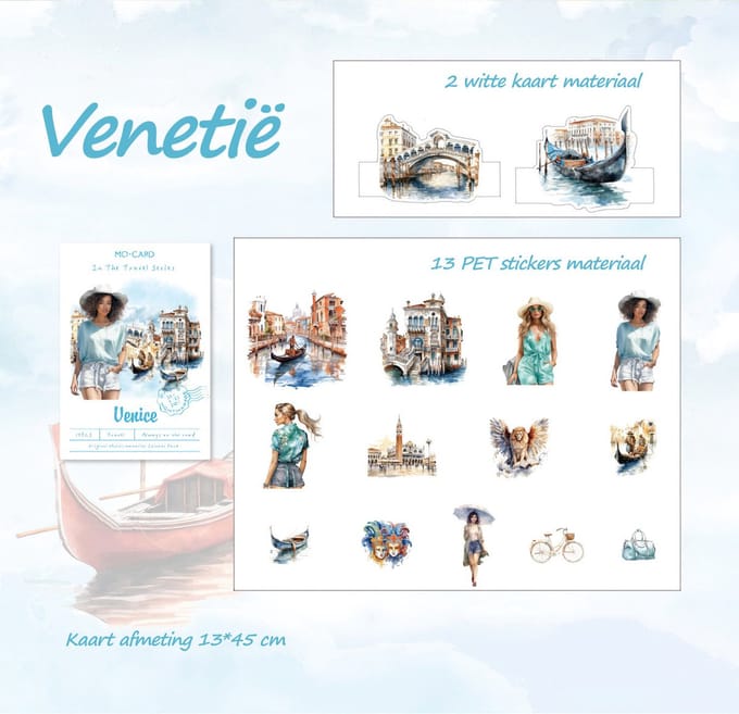 Ainy Venetië stickers - vakantie stickers PET