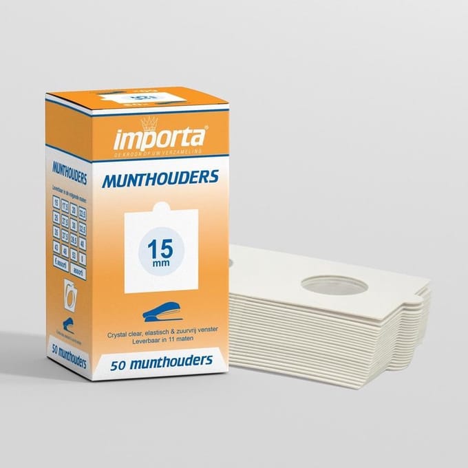 Importa Munthouders om te nieten 15mm - 50 stuks