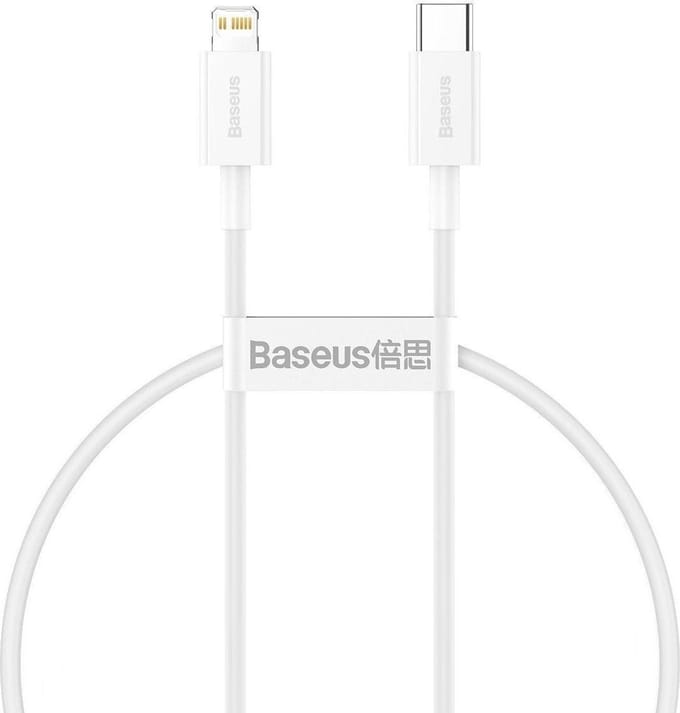 Baseus - Superior - kabel USB Type C - Lightning Power Delivery - 20 - W - 1 - m - Wit - (CATLYS-A02)