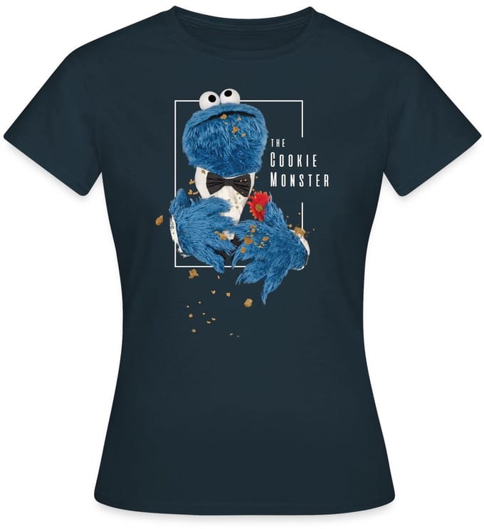 Sesamstraat Koekiemonster The Cookie Monster T-Shirt Dames
