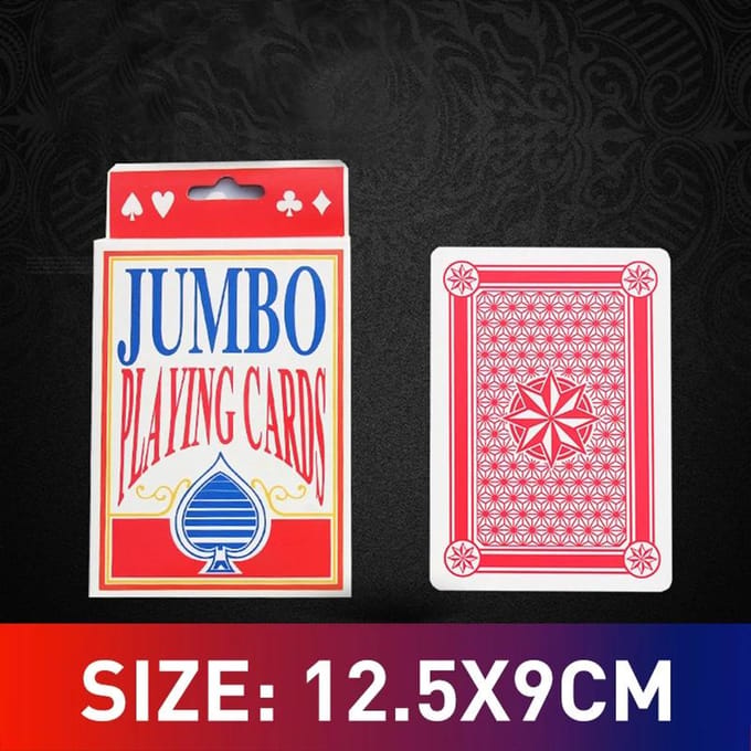 Creatief Ontwerp van Groot Formaat en 9 Keer Dikker Grappige Kaarten Speel Grote Requisieten A4 Grote Kaart Mini Poker 4 maten red