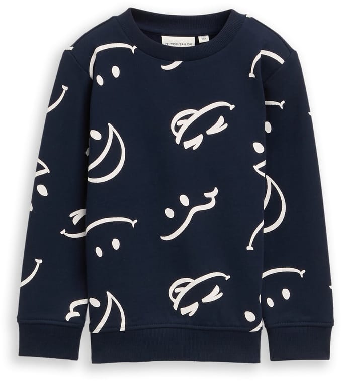 Tom Tailor - Sweatshirt met all-over print - Maat 92/98 - happy glow in the dark design