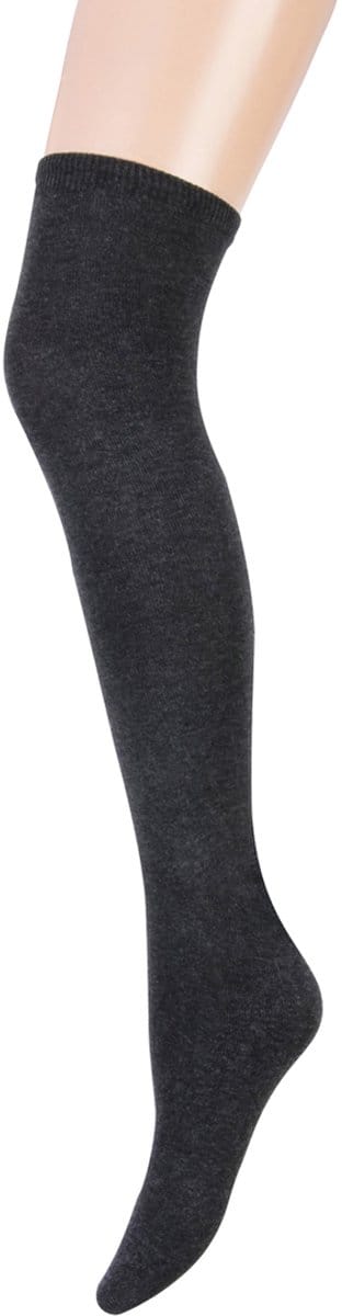 Teckel - Dames Kniekous - 2-Pack - Maat 36/42 - Anthracite