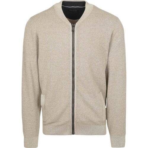 CASAMODA Vest Zip Structure Beige - Maat M - Heren