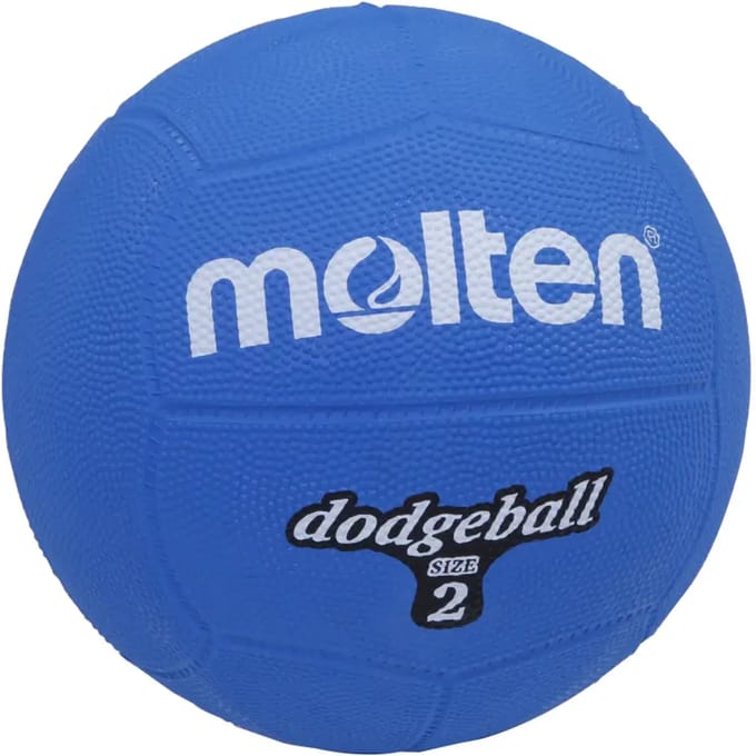Molten Dodgeball 2, Blauw, Buitenspeelbal, Rubber