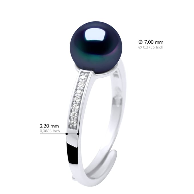 Ringen Sieraden - Echte Gecultiveerde Zoetwaterparel Rond 7-8 mm