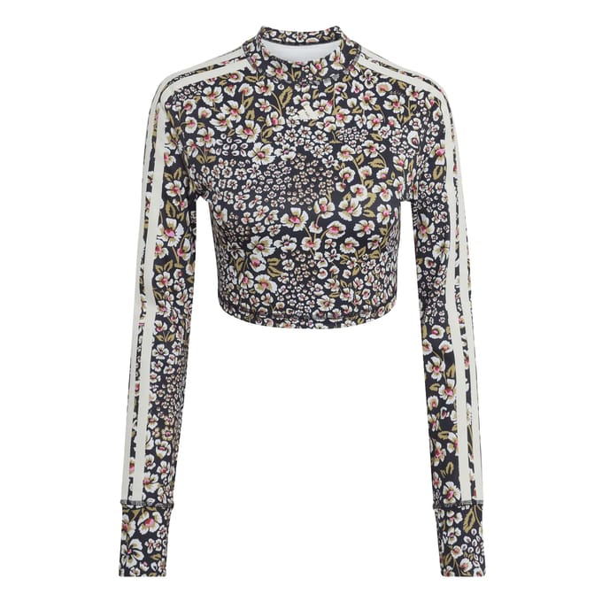 Slim Fit sport-top met bloemmotief