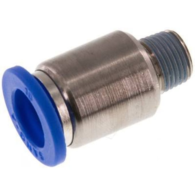 10mm x R1/8'' Messing/PA 66 Insteekfitting Buitendraad Binnenzeskant NBR [2 Stuks]