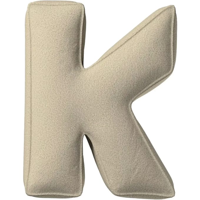 Kussen letter k Yellow Tipi Boucle