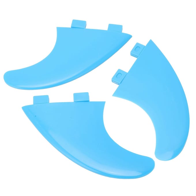 3 Stuks Surfplank Vinnen Nylon Plastic Blauwe Thruster Vin Surfen Board Accessoires Voor Longboard blue