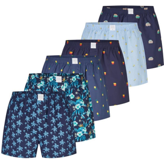 MG-1 Wijde Boxershorts Heren 6-Pack Printopdruk D725 - Maat M