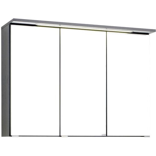 HELD Badkamer spiegelkast Bologna 3D (LED-inbouwlamp, Donkergrijs, 90 cm)
