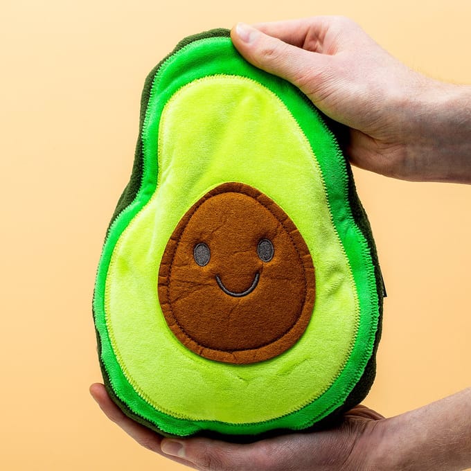 Knuffelige Avocado Bitten - warmteknuffel voor magnetron