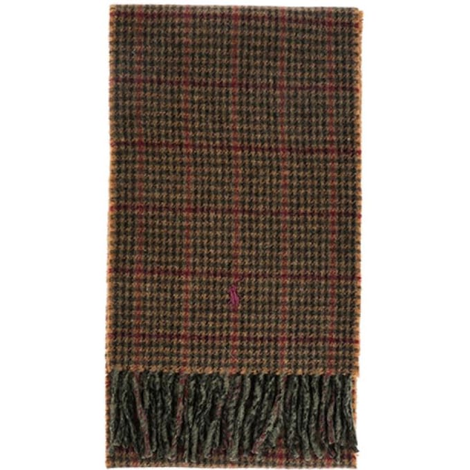 Polo Ralph Lauren Pc0945 312 Écharpe à franges double face à carreaux écossais Pony PC0945-312 black