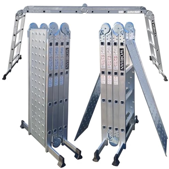 Multifunctionele ladder 460 cm met aluminium platform