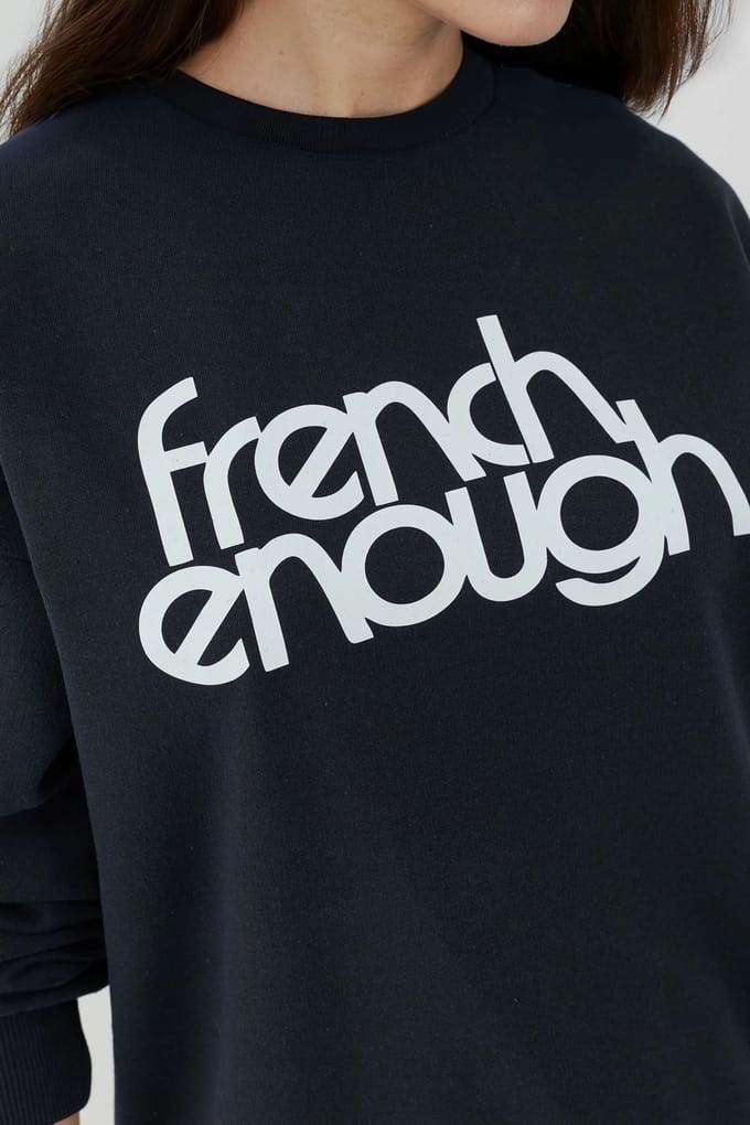 Geprinte Crewneck Langsleeve Verhoogde Sweater