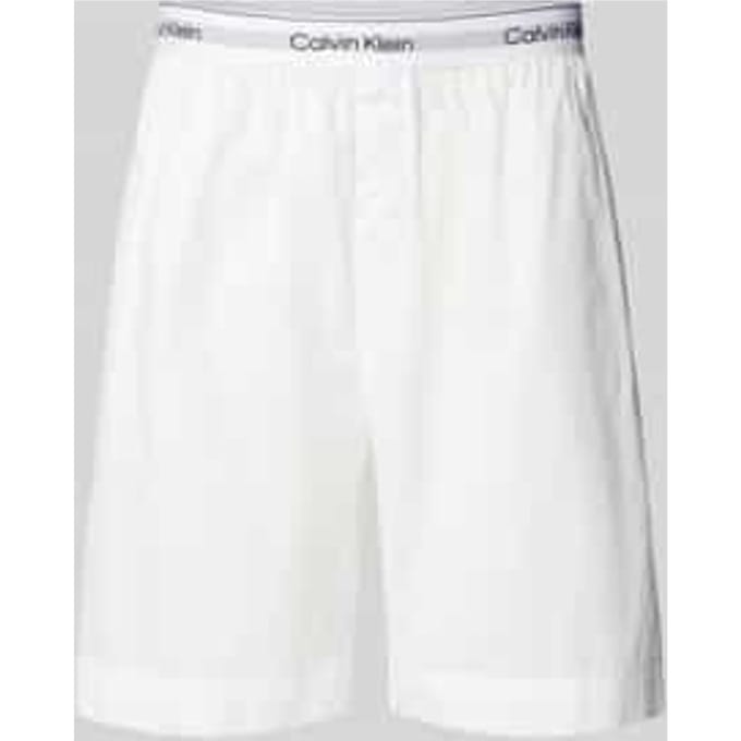 Regular fit korte broek met elastische band met label
