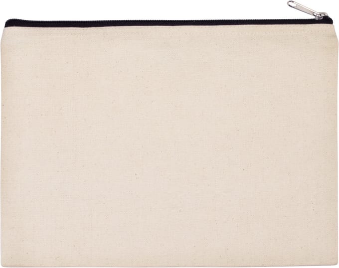 Kimood Tasje van canvaskatoen - groot model KI0722 - NATURAL / BLACK - One size