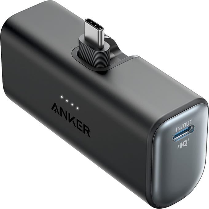 Externe Batterij Anker Nano, 5000mAh, 22.5W, PD, 2 x USB-C, Zwart A1653H11
