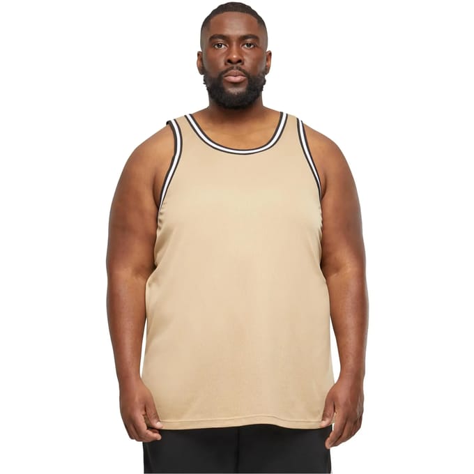 Urban Classics - Mesh Tanktop - S - Beige