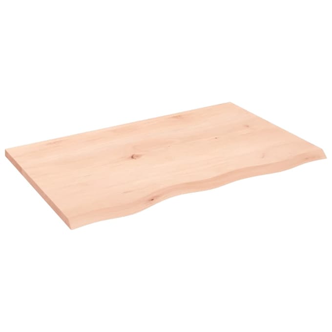 vidaXL - Wastafelblad - 80x50x2 - cm - onbehandeld - massief - hout