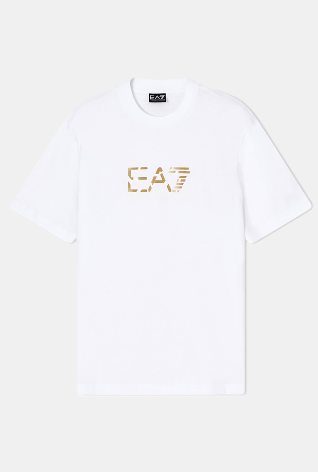T-shirt met logo man wit