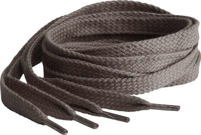 Springyard veters plat 9.0 mm - donkerbruin - 105cm - katoen - 1 paar