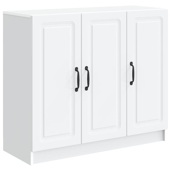 vidaXL - Dressoir - Wit - 89 - x - 34,5 - x - 77 - cm - Bewerkt - hout