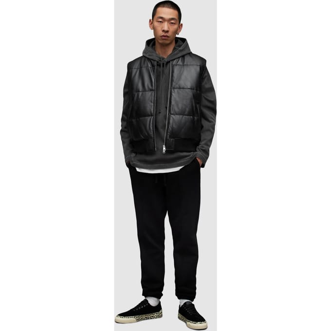 AllSaints Naro Puffer Jacket Black Maat: S | Bodywarmers Outlet | Heren | Zwart