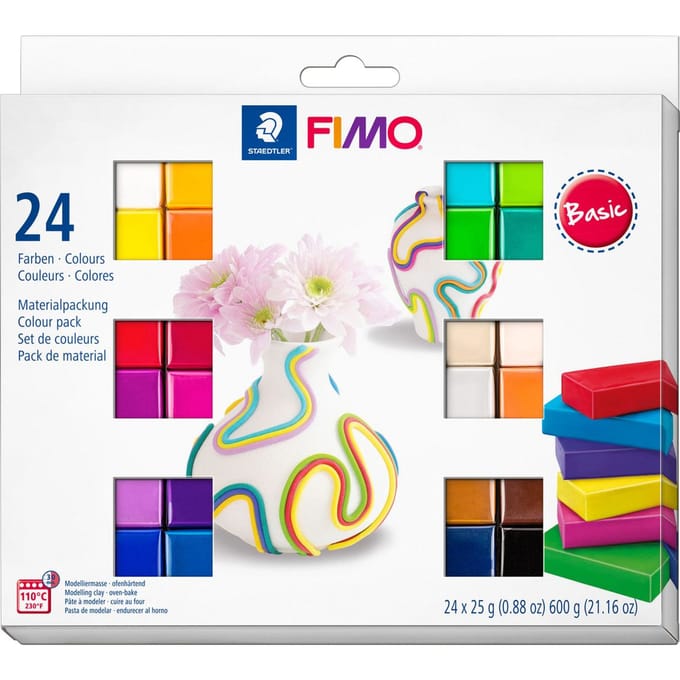 FIMO soft - ovenhardende boetseerklei - colour pack - 24 basic colours