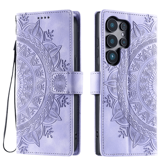 Comfycase Samsung Galaxy S26 Ultra Mandala Bookcase Paars