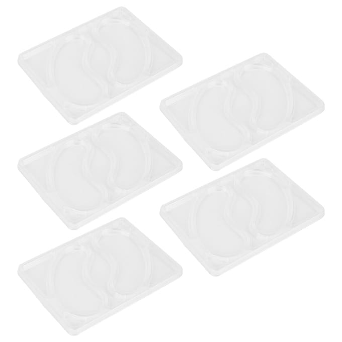 5 Pièces Moule Masque Yeux Réutilisable Moule Patch Masque Multifonctionnel Plateau Patch Yeux Portable white