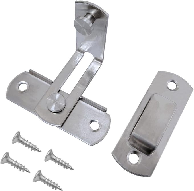 Dailygoods - 8 Stuks Roestvrijstalen Flip Gate Vergrendelingen