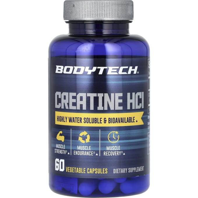 Creatine HCl, 750 mg, 60 Plantaardige Capsules