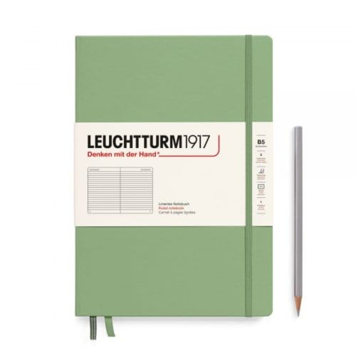 Leuchtturm 1917 notitieboek, hardcover, composition (b5), gelinieerd, sage groen