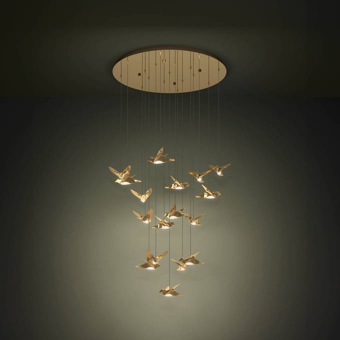 EGLO Stars of Light LED-hanglamp Paratebueno messing rond 17fl