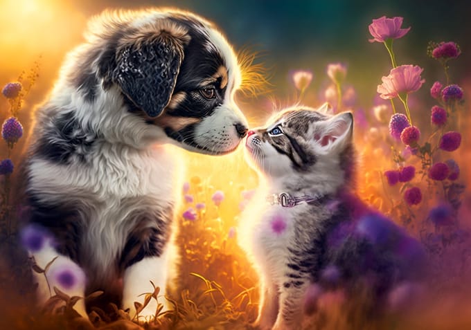Castorland puzzel New Friendship - legpuzzel 500 stukjes.