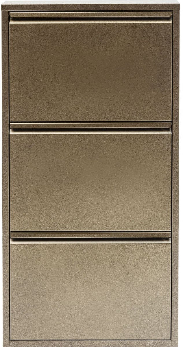Schoenenkast Caruso bronze 3 laden Kare Design