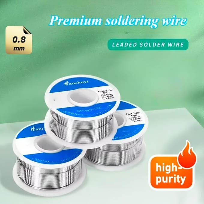 0,8 mm Laagtemperatuur Soldeerdraad - Geactiveerd Soldeer, Spoel van 50 Gram Soldeerdraad 0.8mm