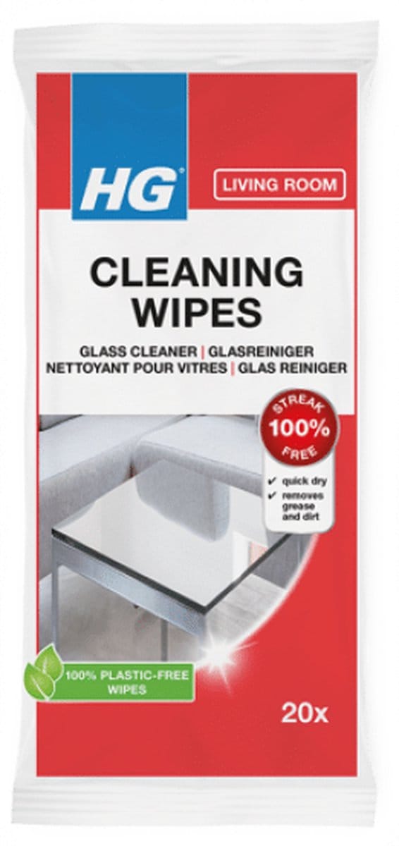 Hg Glasreiniger Wipes - 20 Doekjes