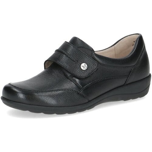 Caprice Zwarte Leren Dames Bandschoenen - Zwart - 37