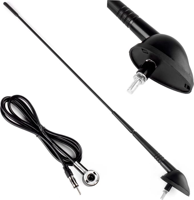 Amio Auto Antenne 40cm – 5mm Adapter – Complete Set voor Montage