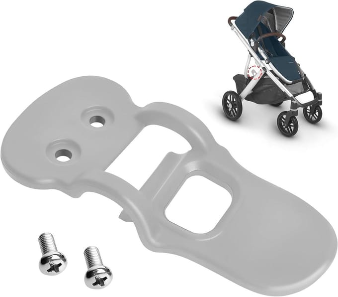 Stroller Replacement Lock Lock for UpperBaby Vista Series Pushchairs Compatible with UpperBaby Vista V2 Prams, Grey, 1 Pack Includes 2 Screws