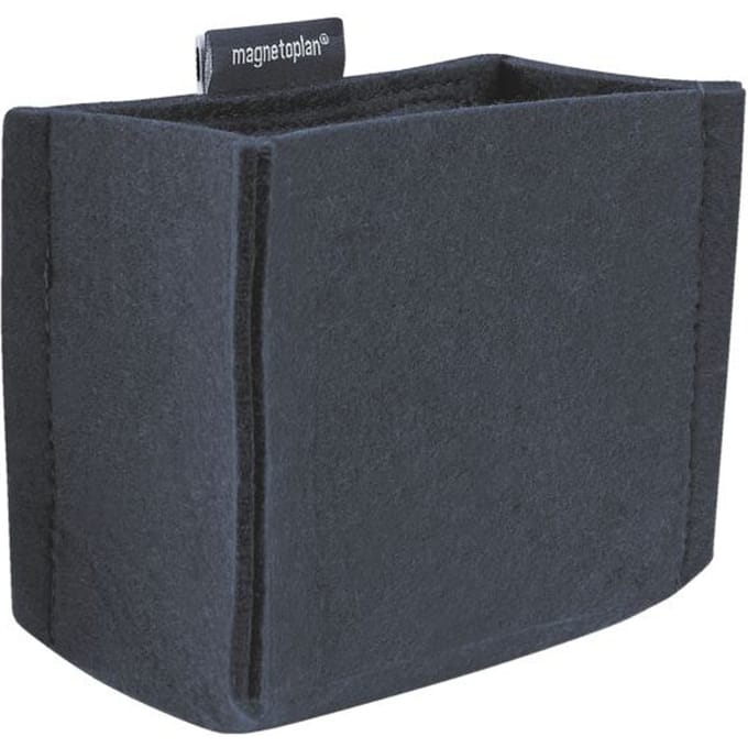 Magnetoplan magnetoTray ecoAware MEDIUM pennenbakje, donkerblauw vilt, magnetisch, 130 × 100 × 60 mm