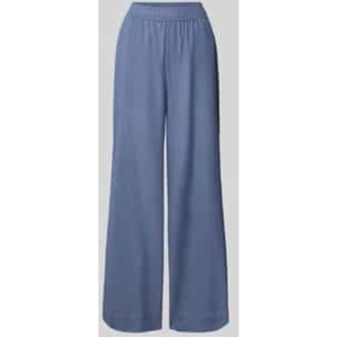 Wide leg stoffen broek met elastische band, model 'Asaka'