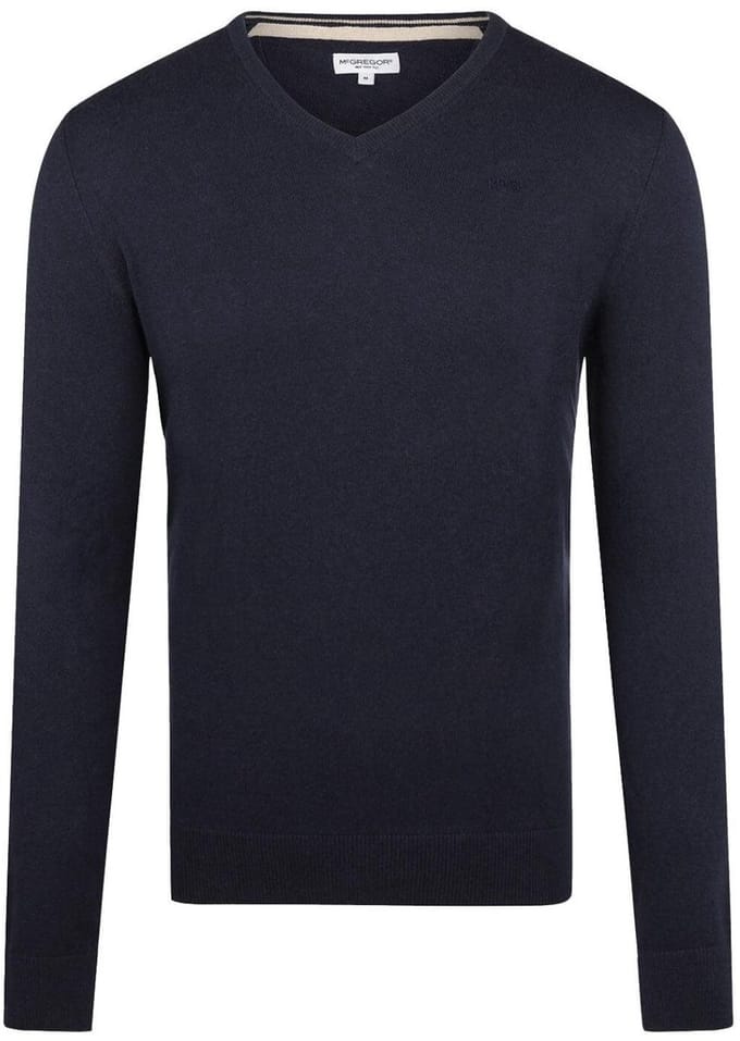 McGregor Trui Merinowol V-Hals Navy - Maat M - Heren - Pullovers