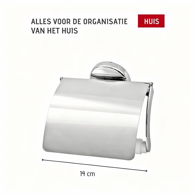 Wandtoiletpapierhouder grijs Fackelmann Vision