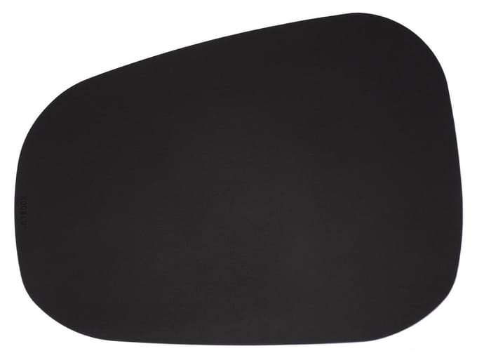 Leren bureau onderlegger PEBL 67x50 – Design desktop mat - Zwart leer