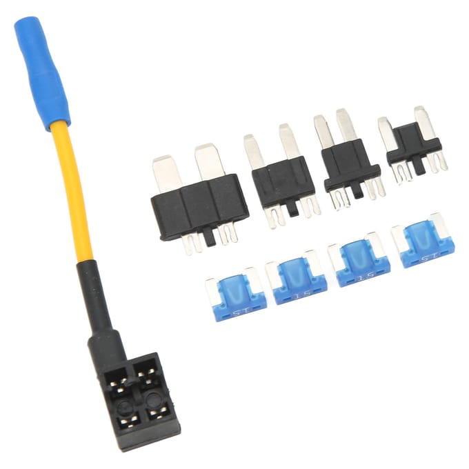 Auto Circuit Adapter Steekzekering Adapter Sterke Geleidbaarheid Niet-Destructieve Wijziging Meszekering Houder Kit gray