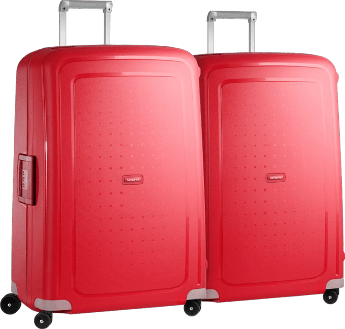 Samsonite S'Cure Spinner 81cm Duo Pack Crimson Red